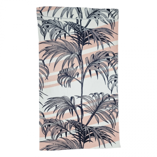 Pink Palm Cotton Beach Towel Pink Palm Cotton Beach Towel