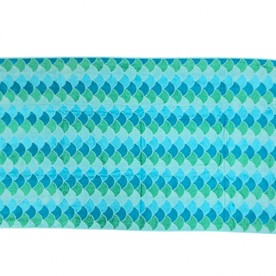 Mermaid Blue Luxurious Velour Beach Towel Mermaid Blue Luxurious Velour Beach Towel